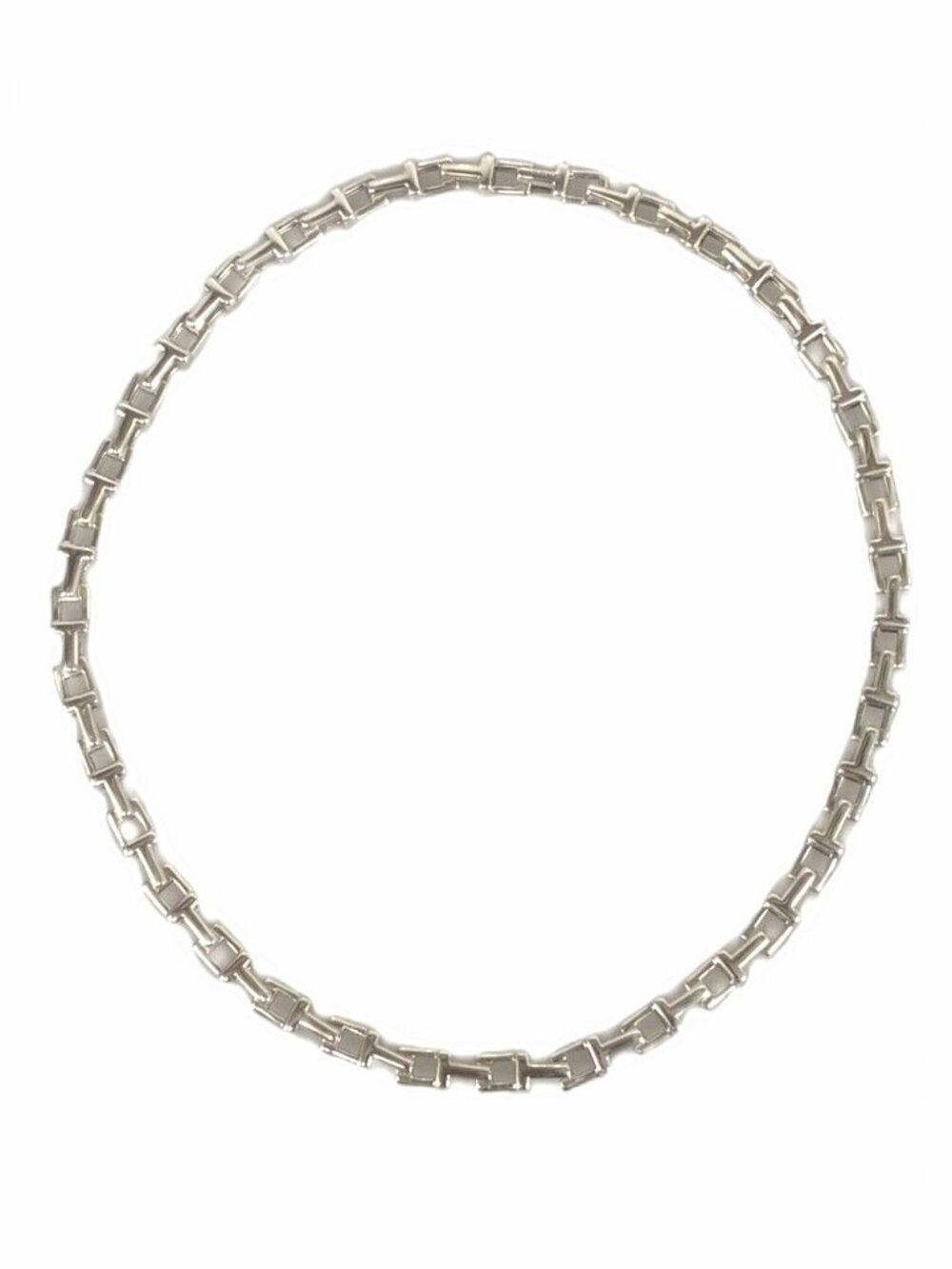 Tiffany & Co T Narrow Chain Necklace Silver